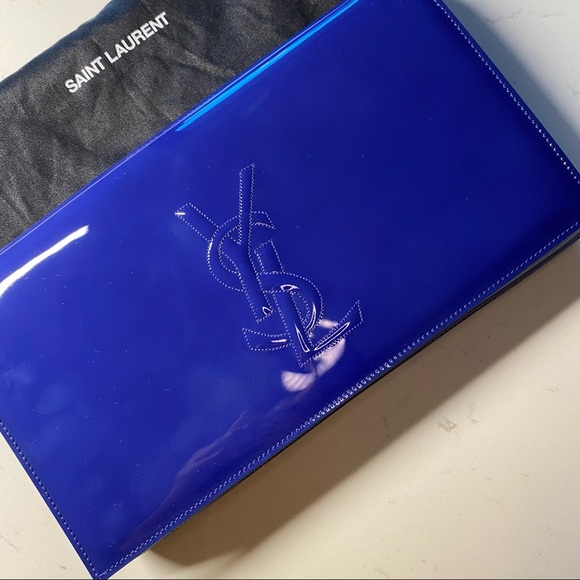 Yves Saint Laurent Handbags - Cobalt blue YSL clutch